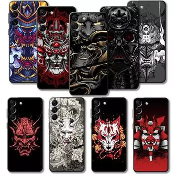 Япония Самурай Маска Они Арт Чехол Для Телефона Для Samsung Galaxy S23 S22 S21 S20 Fe Ultra S10 S9 S8 Plus Note 20ultra 10plus Чехол Samsung Note 10 Plus