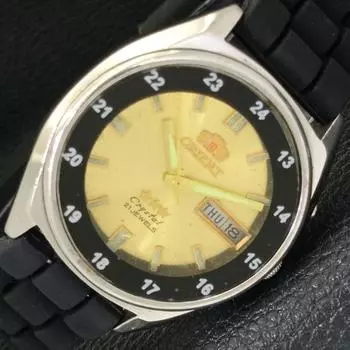 ЯПОНИЯ МУЖСКИЕ ЧАСЫ ORIENT CRYSTAL 46943 АВТОМАТИЧЕСКИЕ ДЕНЬ И ДАТА ОРИГИНАЛЬНЫЙ ЦИФЕРБЛАТ a431954-2 R109-a431954