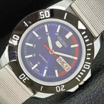 ЯПОНИЯ ВОССТАНОВЛЕННЫЕ МУЖСКИЕ АВТОМАТИЧЕСКИЕ НАРУЧНЫЕ ЧАСЫ SEIKO 5 6309A С СИНИМ ЦИФЕРБЛАТОМ a426509-2 RL-a426509