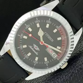 ЯПОНИЯ ВОССТАНОВЛЕННЫЕ МУЖСКИЕ ЧАСЫ CITIZEN 8200 АВТОМАТИЧЕСКИЕ С ЧЕРНЫМ ЦИФЕРБЛАТОМ a426216-2 RL620c-a426216