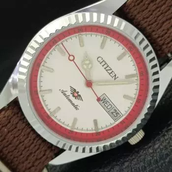 ЯПОНИЯ ВОССТАНОВЛЕННЫЕ МУЖСКИЕ ЧАСЫ CITIZEN 8200 АВТОМАТИЧЕСКИЕ С БЕЛЫМ ЦИФЕРБЛАТОМ a426236-2 RL620c-a426236