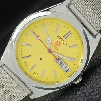 ЯПОНИЯ ВОССТАНОВЛЕННЫЕ МУЖСКИЕ ЧАСЫ SEIKO EXPO 70 6309A АВТОМАТИЧЕСКИЕ С ЖЕЛТЫМ ЦИФЕРБЛАТОМ a426422-2 RL-a426422