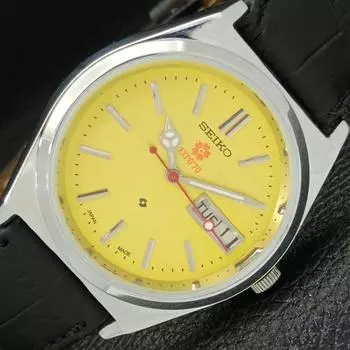 ЯПОНИЯ ВОССТАНОВЛЕННЫЕ МУЖСКИЕ ЧАСЫ SEIKO EXPO 70 6309A АВТОМАТИЧЕСКИЕ С ЖЕЛТЫМ ЦИФЕРБЛАТОМ a426448-2 RL-a426448