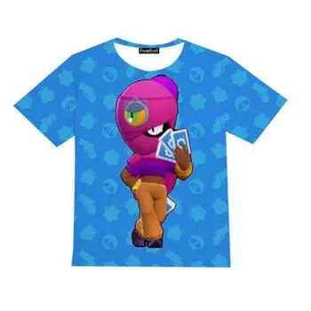 Японская анимация BRAWL STARS модная мужская летняя повседневная удобная быстросохнущая дышащая футболка XXS-6XL XXS