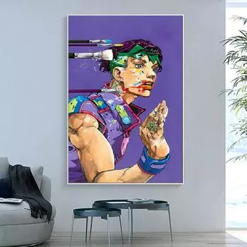 Японская анимация Jojo, японское аниме, семейное изображение Hd, печать, плакат, холст, украшение для гостиной, холст, живопись 21X30cm No Frame