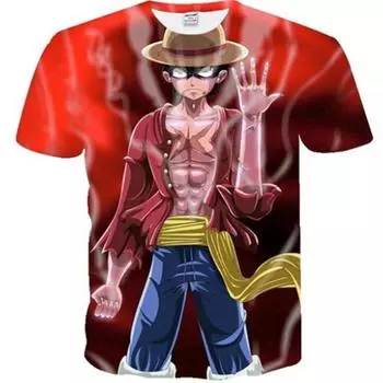 Японская анимация Луффи модная мужская летняя повседневная удобная быстросохнущая дышащая футболка XXS-6XL XXS