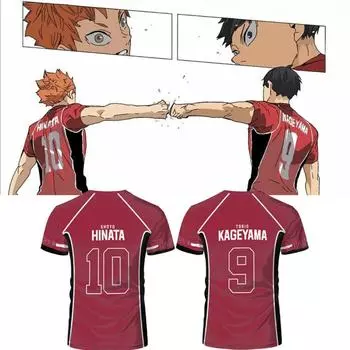Японская аниме-футболка Haikyuu Fukurdani Red Cosplay, мультяшный костюм, мужская футболка с короткими рукавами и 3D-принтом S