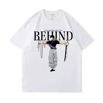 Японская аниме-футболка с принтом дзюдзюцу кайсен в винтажном стиле, уличная футболка с графическим принтом в стиле Харадзюку, летняя хлопковая футболка с коротким рукавом S