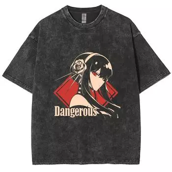 Японская аниме футболка с принтом унисекс стирка оверсайз винтаж короткий рукав отаку базовая удобная майка S