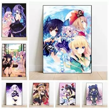 Японская аниме-игра Hyperdimension Neptunia, классическое искусство, домашняя стена, современное украшение, холст, постеры, эстетика, дизайн, гостиная 21cm30cm NoFrame