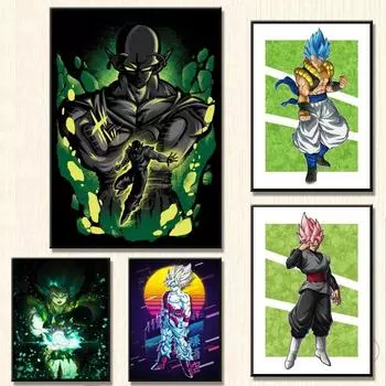 Японская аниме картина маслом Saiyan плакат домашний детский подарок манга картина модульная печать 21cm30cm NoFrame