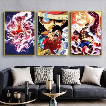 Японская аниме-картина на холсте, постер с персонажами, настенные художественные принты и картины, настенное украшение для детской комнаты, без рамки 21*30cm No Frame