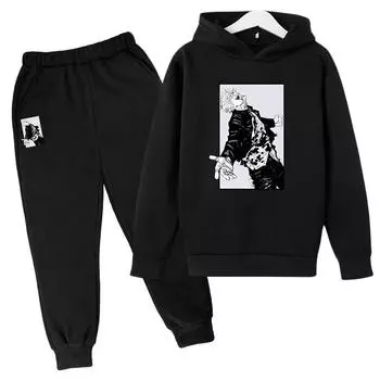 Японская аниме-печать 2024 Детская одежда Мальчики Детские комплекты для младенцев Одежда для девочек от 9 до 12 лет Домашняя одежда 100