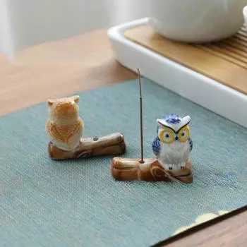 Японская бакалея Сова Птица Нитка Подставка для благовоний Вставленные благовония Керамические Милые Украшения Креативная Мебель Для Дома 1