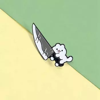 Японская брошь с милым котом из мультфильма, сумка для одежды, индивидуальный бейдж, булавка