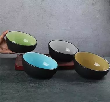 Японская бытовая керамическая миска для риса, супа, лапши, десерта, корейский лед, креативная ретро-посуда, шляпа, набор мисок для лапши
