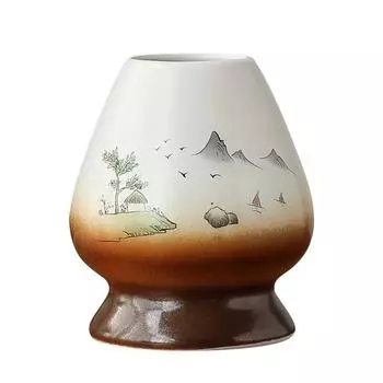 Японская чаша для чая Матча, подставка для венчика для венчика для чая Матча, подставка для чайной церемонии Чаша для матча, подставка Часен для кухни, столовой, керамика