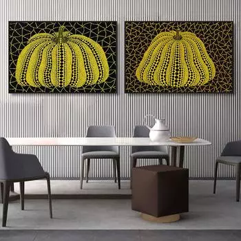 Японская декоративная фреска Кусама Яёи в стиле поп-стиль, холст, живопись и настенные художественные принты для гостиной, современный домашний декор 21cm30cm NoFrame