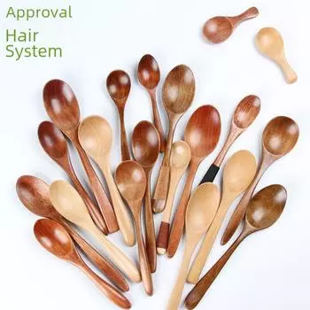 Японская деревянная ложка с длинной ручкой для риса, десертов, кофе, меда, джемов и присыпок - Гравированная посуда sz3103