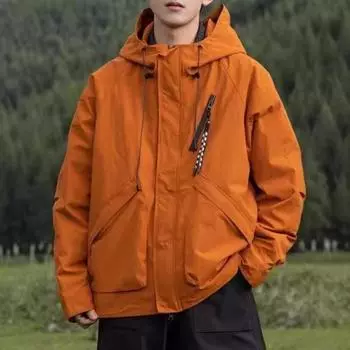 Японская функциональная куртка с капюшоном, мужская осенне-зимняя новая модная брендовая ветрозащитная рабочая куртка с карманами, модная куртка M