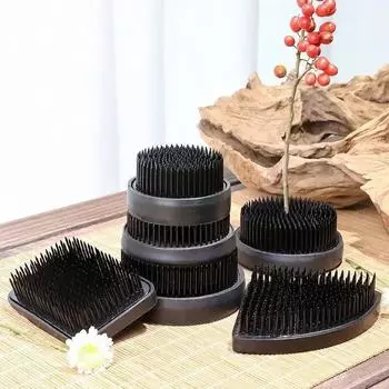 Японская икебана Кензан Цветочная латунная игла Длинная круглая фиксированная основа держатель для цветочных композиций Цветочные штифты Инструменты