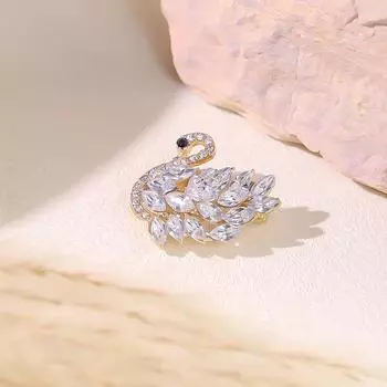 Японская изысканная и милая брошь в виде лебедя, высококачественный темперамент, простая булавка, фиксированная булавка для воротника одежды, аксессуары для рубашки, пряжка для воротника