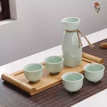 Японская керамическая чашка для чая, фарфоровые наборы для батончиков Izakaya, диспенсер для бутылок с белым спиртом, горшок для сакэ, чашка для сакэ, набор для обжига фарфоровых батончиков