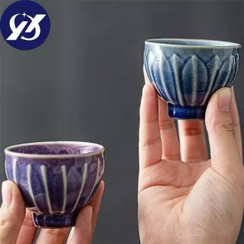 Японская керамическая чашка с ледяной глазурью, чайная чашка, чайный сервиз, офисная чашка для воды, красочная керамическая чашка для чая, посуда для напитков