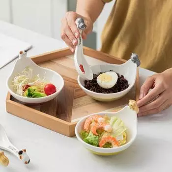 Японская керамическая салатница 3D креативная мультяшная кошка миска для макания в горячий горшок закуски десерты посуда для дома кухонные принадлежности