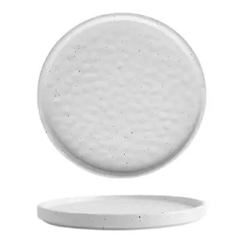 Японская креативная керамическая тарелка, плоская с каменным узором, тарелка с прямым краем, короткий край, воображаемое блюдо, ресторан