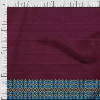 Японская креп-сатиновая ткань Soimoi, ткань для рукоделия с изображением мандалы и щита, панель с принтом, 42 дюйма по метрам 42 Inch Wide - Poly Crepe бежевый