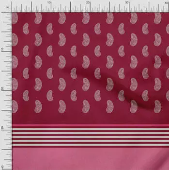 Японская креп-сатиновая ткань Soimoi в клетку | Ткань с принтом в полоску и пейсли, 42 дюйма по метрам 42 Inch Wide - Poly Crepe синий