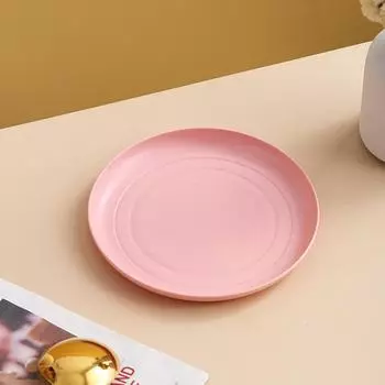 Японская круглая пластиковая тарелка, тарелка для овощей, бытовая тарелка, набор посуды, ветер, завтрак, тарелка для фруктов, тарелка для плова, плоская тарелка