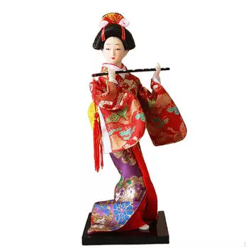 Японская кукла гейша - коллекционная ручная работа Blue