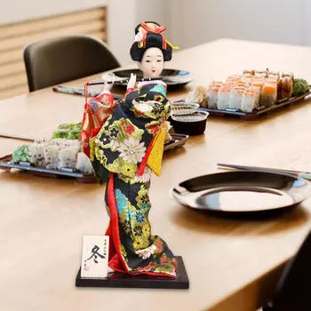 Японская кукла-кимоно гейши, азиатская фигурка кабуки, 30 см, традиционная народная этническая фигурка, коллекционная Style A