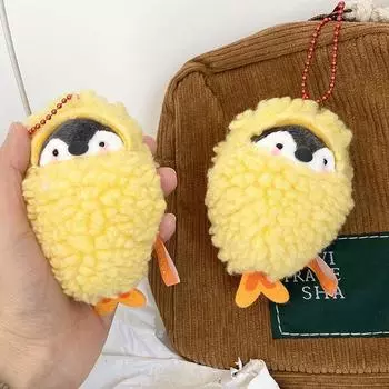 Японская кукла мультяшная сумка подвеска подарок мягкие игрушки кавайные брелки корейские пингвины брелки жёлтый
