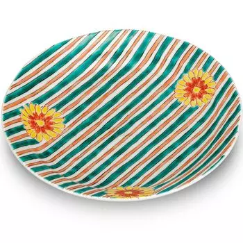 Японская Кура Стильный Кутани Ханадзюкуса Большая Японская Японская Сделано в Японии Тарелка, Посуда, Изделия, Блюдо, Керамика, Тарелка, Еда, Тарелка, Посуда,