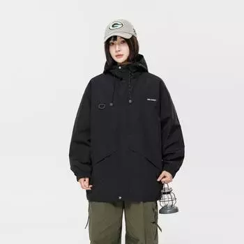 Японская куртка на весну и осень, мужская и женская куртка в американском стиле, повседневная куртка с капюшоном M серый