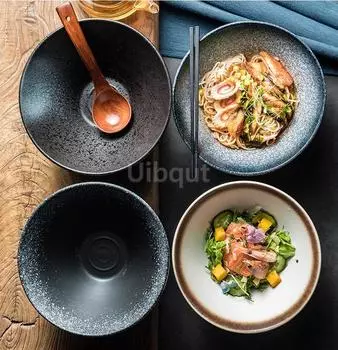 Японская лапша миска ресторан бытовая пряная большая большая емкость керамическая суповая миска для клецок Вонтон итальянская паста лапша миска