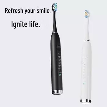 Японская магнитная левитационная звуковая зубная щетка для взрослых - Мягкая щетина для пар K02 Super Value Package чёрный