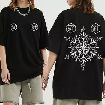 Японская манга аниме Kimetu No Yaiba Demon Slayer Футболка с графическим рисунком Футболка для мужчин и женщин модная крутая футболка для косплея Akaza S чёрный