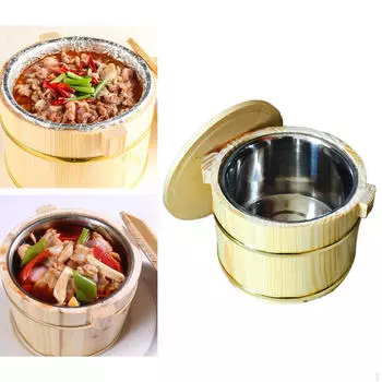 Японская миска для смешивания риса, многофункциональная ванна с крышкой, приготовленная на пару 18cm B