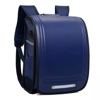 Японская начальная школа цветная школьная сумка для мальчиков и девочек двойная сумка через плечо 1-3-6 класс синий