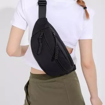 Японская нагрудная сумка женская летняя новая повседневная простая сумка-мессенджер спортивная пара маленькая сумка универсальная поясная сумка в гонконгском стиле для мужчин 2024 33cm16cm10cm розовый