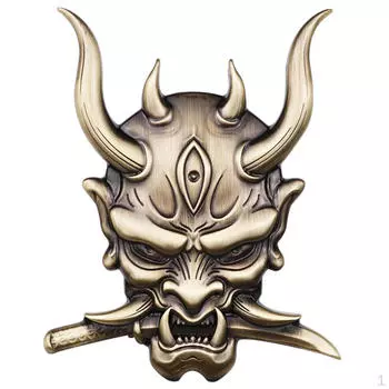 Японская наклейка-наклейка с клыками для украшения автомобиля и мотоцикла золотистый