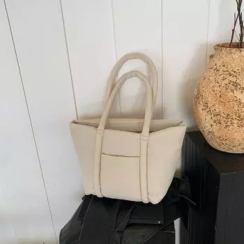 Японская нейлоновая сумка с пуховой подкладкой, вместительная рабочая сумка для поездок на работу, универсальная повседневная сумка через плечо для женщин серый