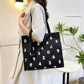 Японская нишевая цифровая сумка, вместительная сумка для поездок на работу, простая и универсальная сумка на одно плечо для женщин чёрный