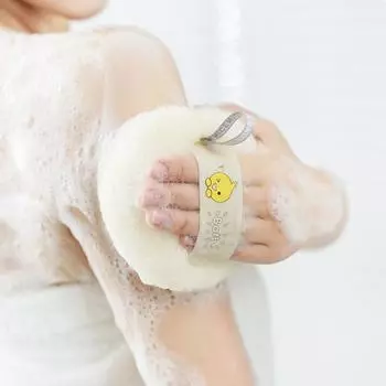 Японская пенящаяся губка для ванны, отшелушивающий скраб, очищающий пенящийся гель для душа, губка жёлтый