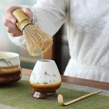 Японская подставка для венчика для матча, чайная церемония, чаша для матча, подставка «тясен» для кухни, столовой, керамическая чаша для чая, держатель для венчика для матча