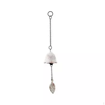 Японская подвесная подвеска в виде колокольчика из чугуна для балкона белый
